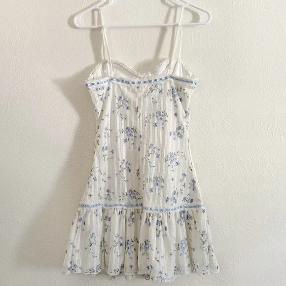 Jessica Simpson Blue Floral Lace Mini Dress - Picture 3 of 4